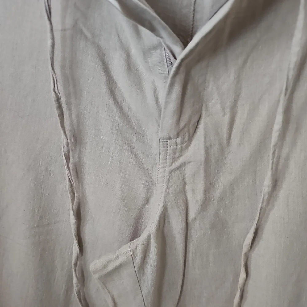 INC International Concepts Men's Khaki Drawstring Linen Pants Size 32/32